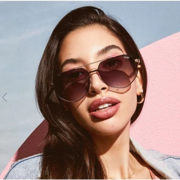 Quay Australia Accessories - Quay Australia Know Your Angles Sunglasses Sunnies Black Gold Smoke New